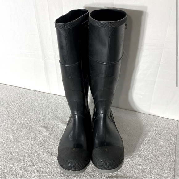 Vintage Onguard Industries Black Polyblend Rubber Boots Rain Boots 8 - Picture 2 of 14